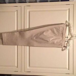 TALBOTS SLIMMING COTTON BI-STRETCH PANTS IN CLAY